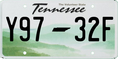 TN license plate Y9732F