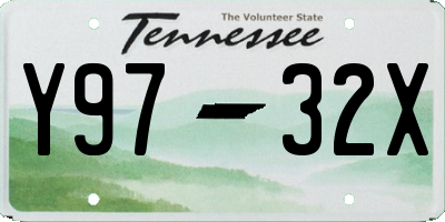 TN license plate Y9732X