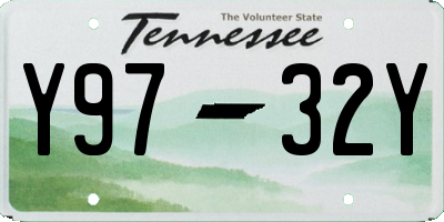 TN license plate Y9732Y
