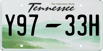 TN license plate Y9733H
