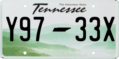 TN license plate Y9733X