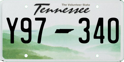TN license plate Y9734O