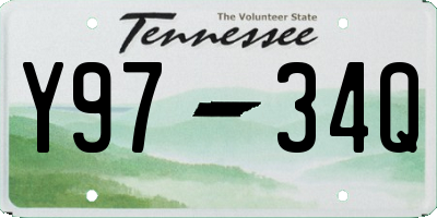 TN license plate Y9734Q