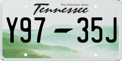 TN license plate Y9735J
