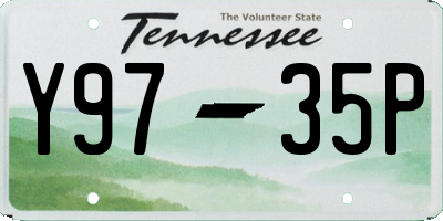 TN license plate Y9735P
