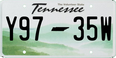 TN license plate Y9735W