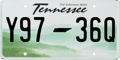 TN license plate Y9736Q