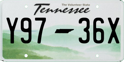 TN license plate Y9736X