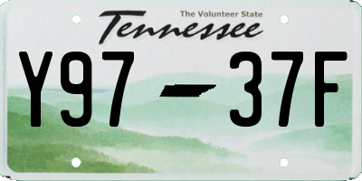 TN license plate Y9737F