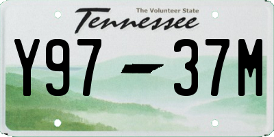 TN license plate Y9737M