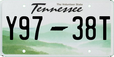 TN license plate Y9738T