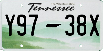 TN license plate Y9738X