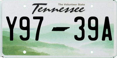 TN license plate Y9739A