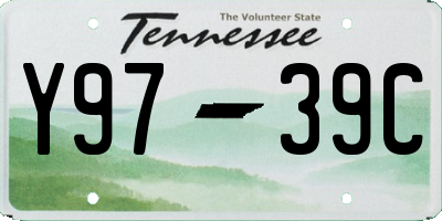 TN license plate Y9739C