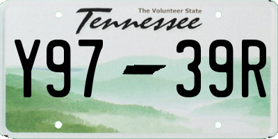 TN license plate Y9739R