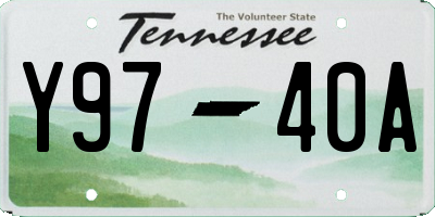 TN license plate Y9740A