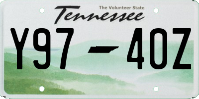 TN license plate Y9740Z