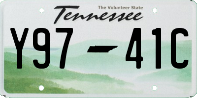 TN license plate Y9741C