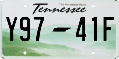 TN license plate Y9741F