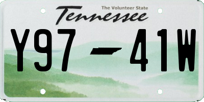 TN license plate Y9741W