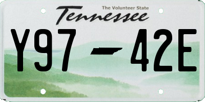 TN license plate Y9742E