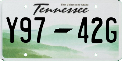 TN license plate Y9742G