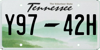 TN license plate Y9742H
