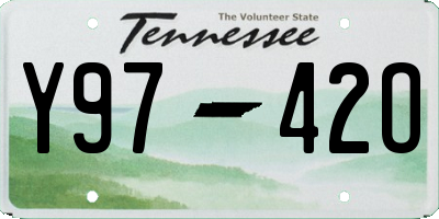 TN license plate Y9742O