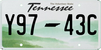 TN license plate Y9743C