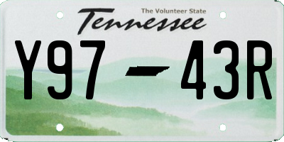 TN license plate Y9743R