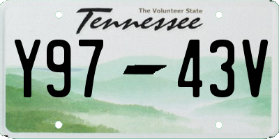 TN license plate Y9743V