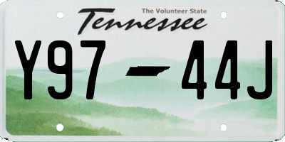 TN license plate Y9744J