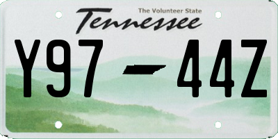 TN license plate Y9744Z