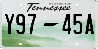 TN license plate Y9745A