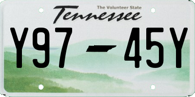 TN license plate Y9745Y