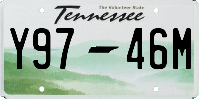 TN license plate Y9746M