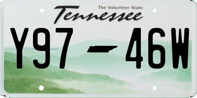 TN license plate Y9746W