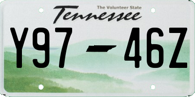 TN license plate Y9746Z