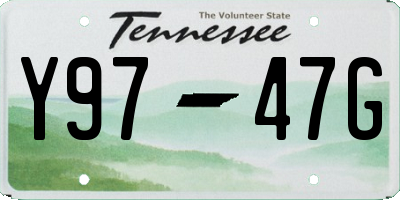 TN license plate Y9747G