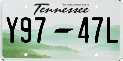 TN license plate Y9747L