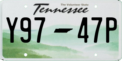 TN license plate Y9747P