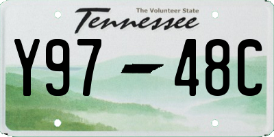 TN license plate Y9748C