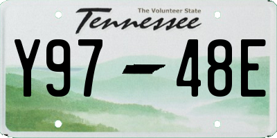 TN license plate Y9748E