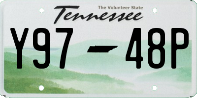 TN license plate Y9748P