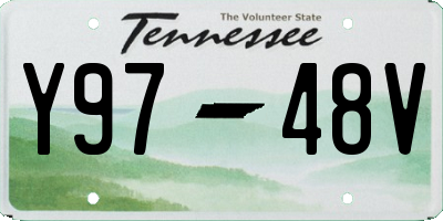 TN license plate Y9748V
