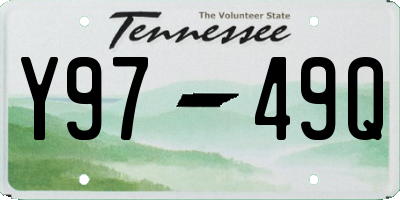 TN license plate Y9749Q