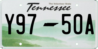 TN license plate Y9750A