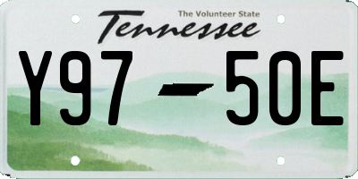 TN license plate Y9750E