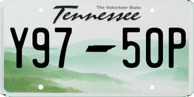 TN license plate Y9750P