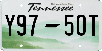 TN license plate Y9750T